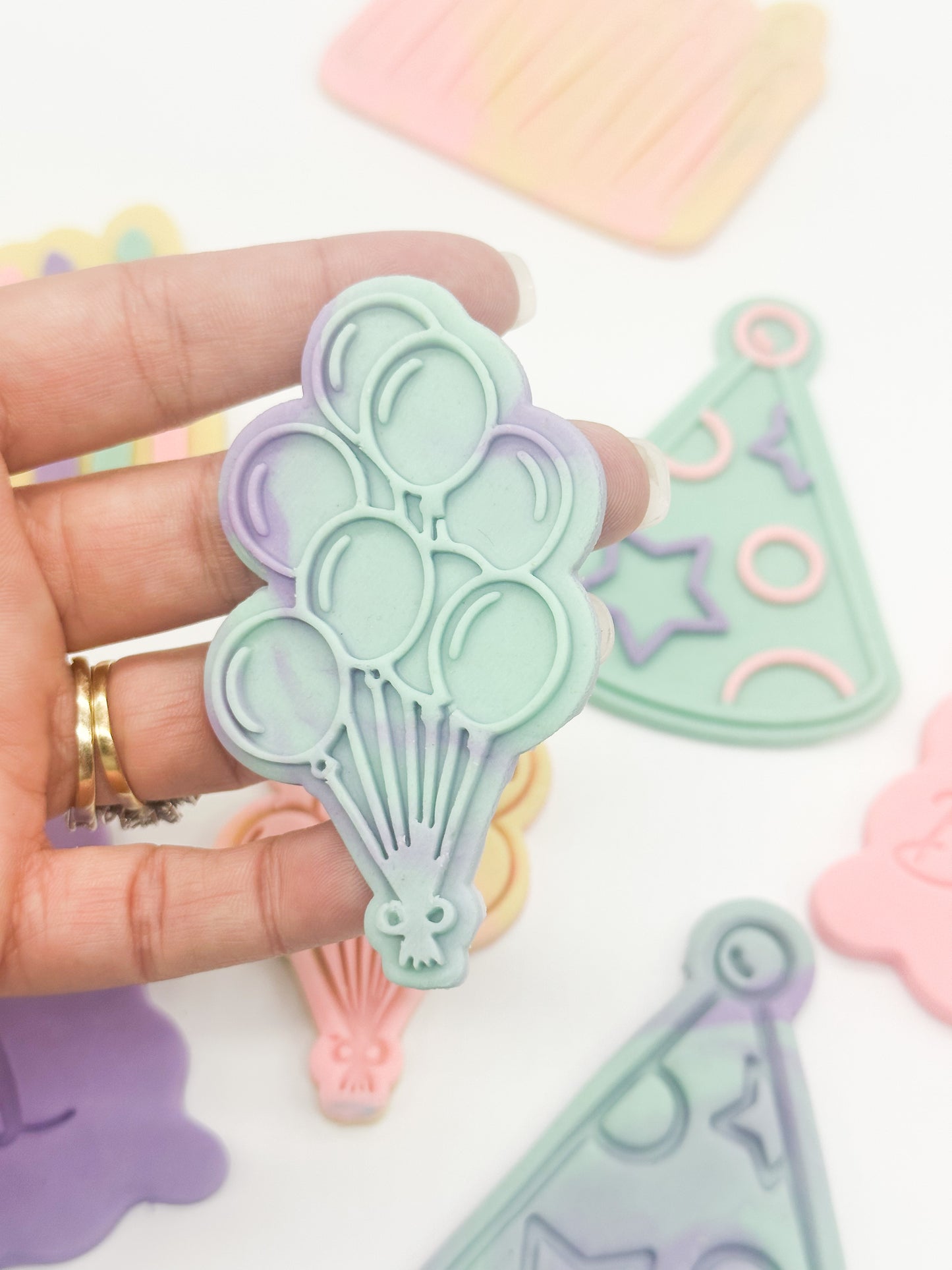 Party Balloons 'Burst' Cookie Stamp and Cutter