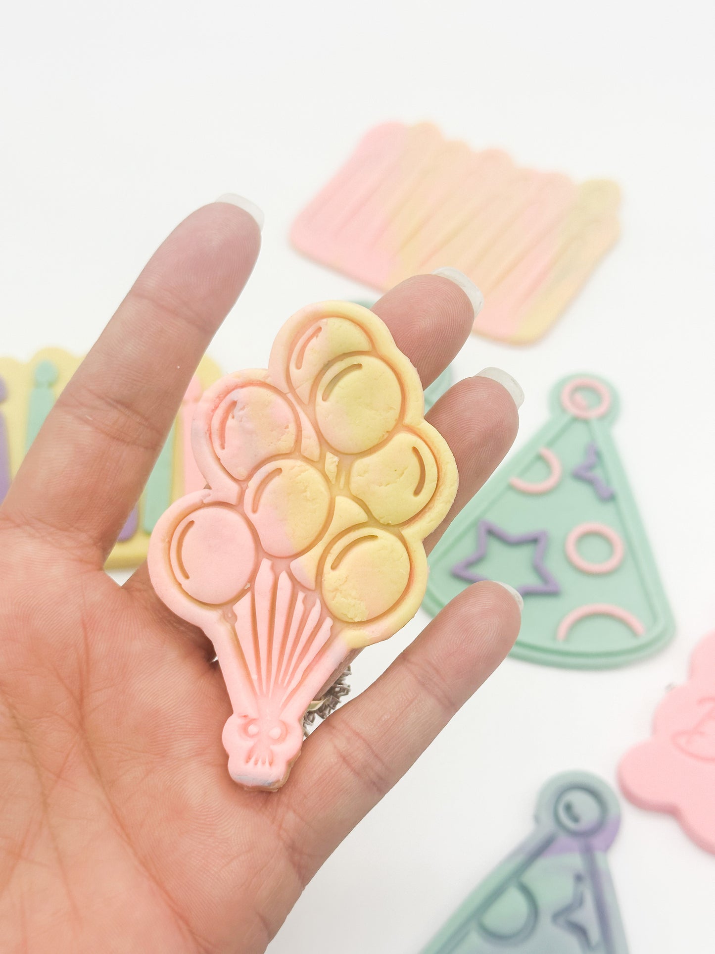 Party Balloons Cookie Stamp and Cutter