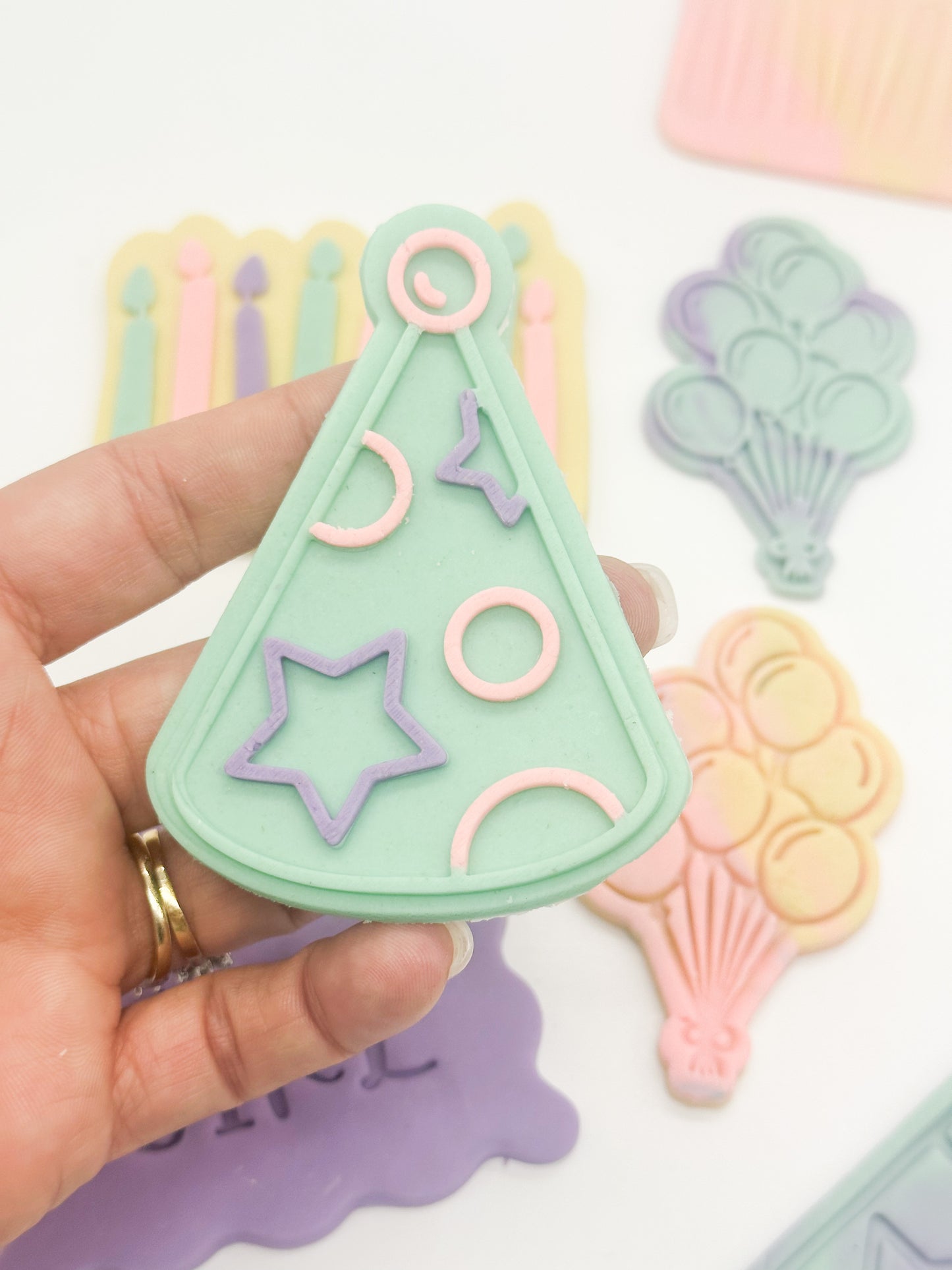 Party Hat 'Burst' Cookie Stamp and Cutter