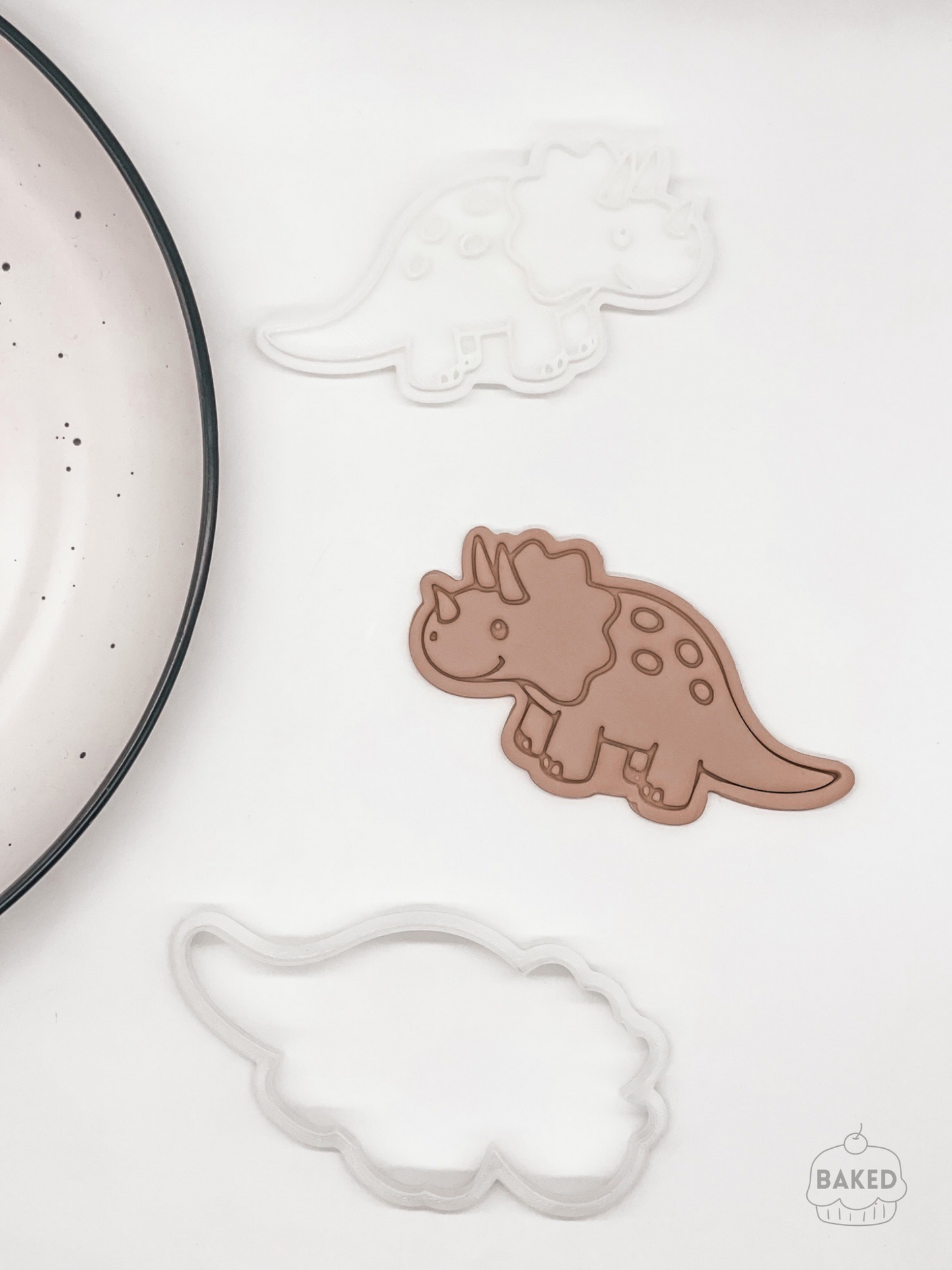 Triceratops Cookie Stamp and Cutter