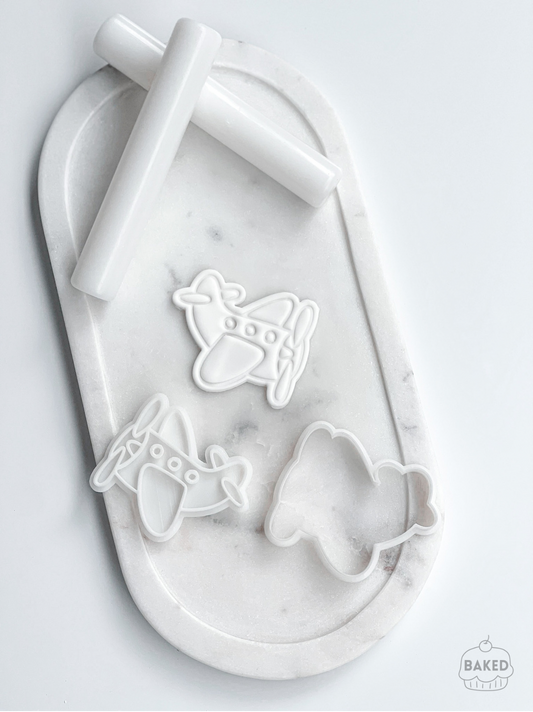 Toy Plane Cookie Stamp and Cutter