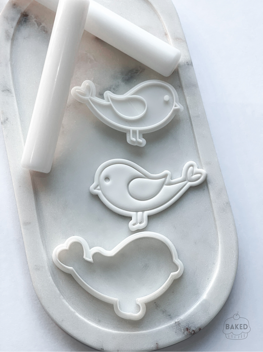 Birdie Cookie Stamp and Cutter