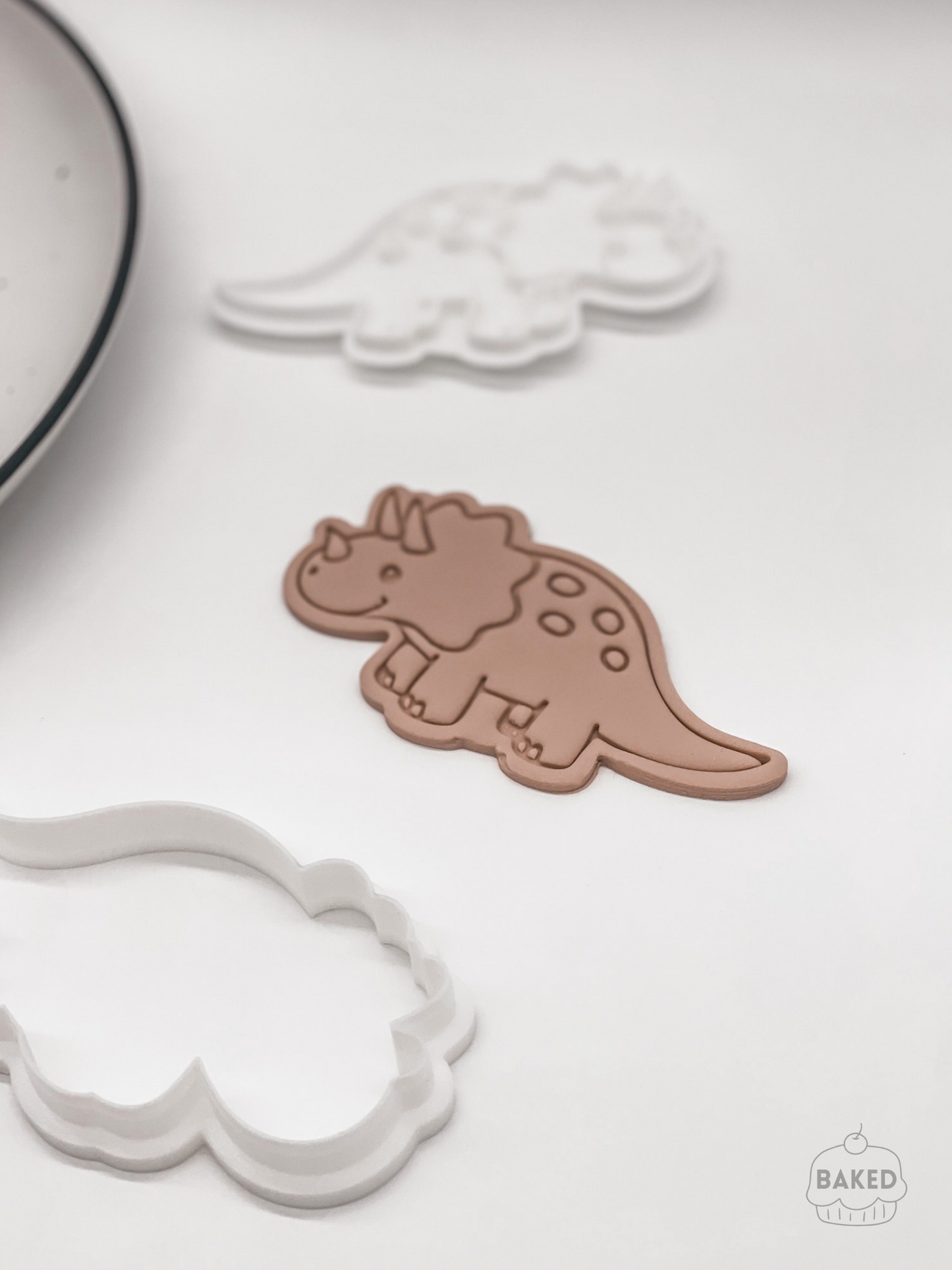 Triceratops Cookie Stamp and Cutter