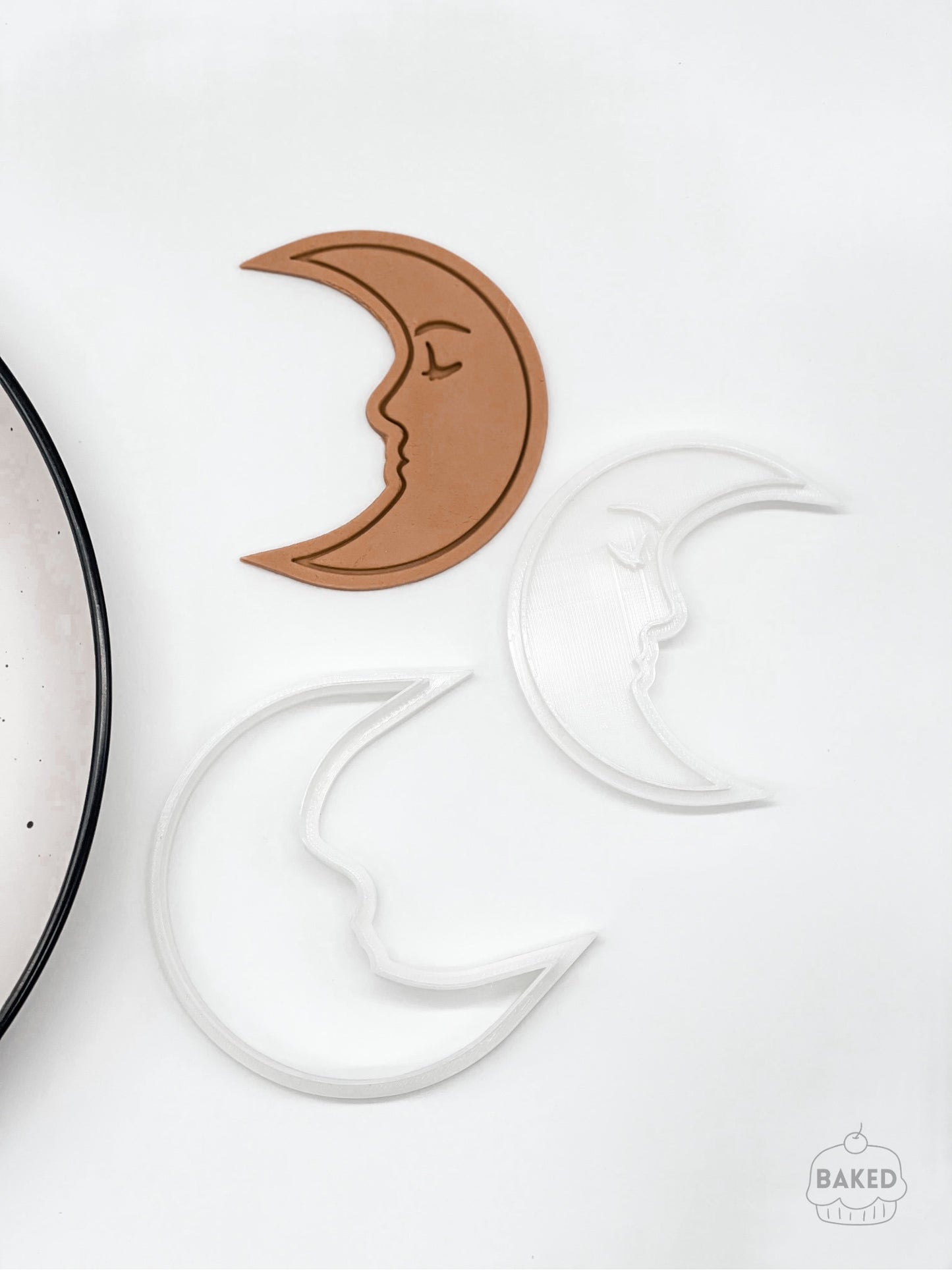 Crescent Moon Cookie Stamp and Cutter
