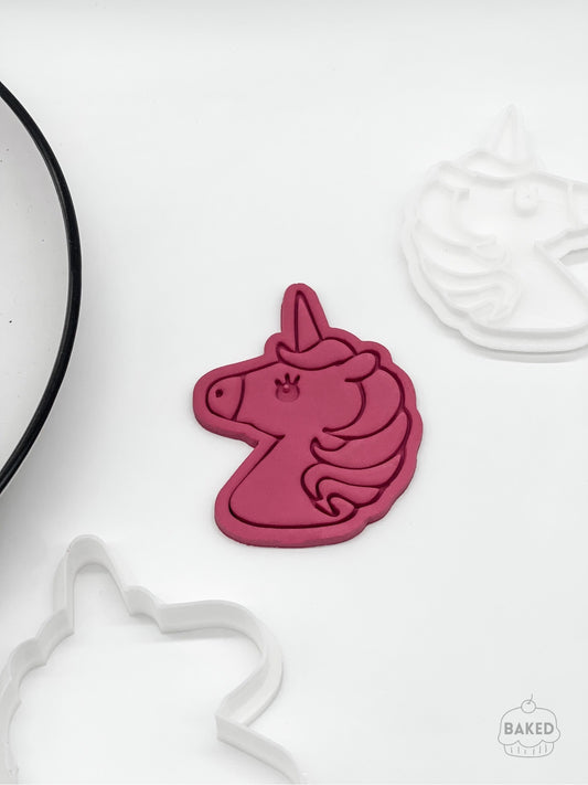 Unicorn Cookie Stamp and Cutter