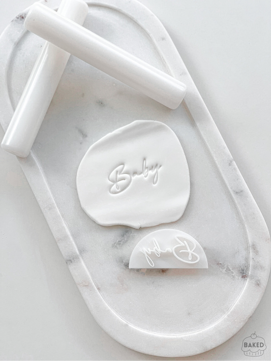 Baby Cursive Cookie Stamp