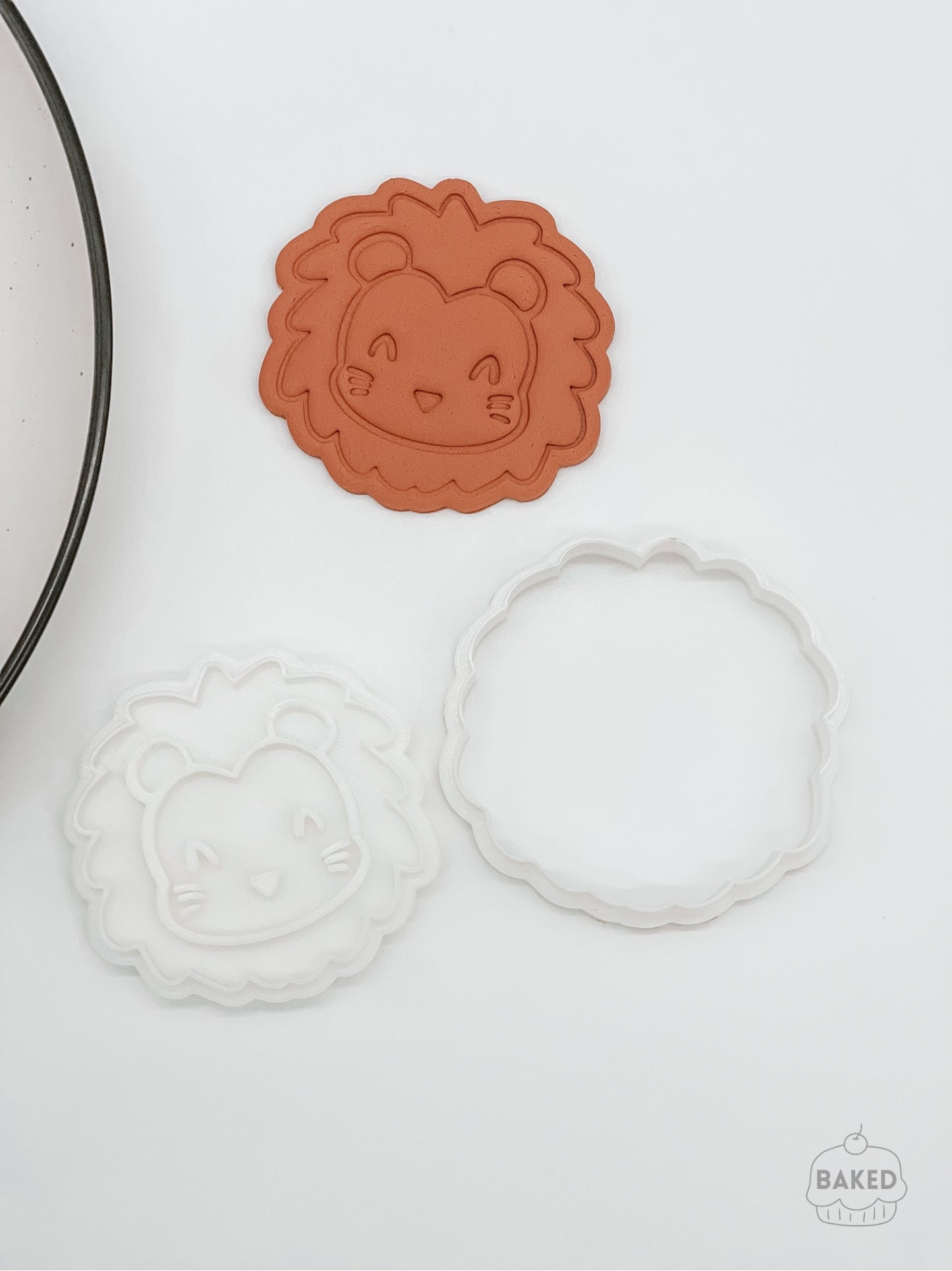 Lion Face Cookie Stamp and Cutter