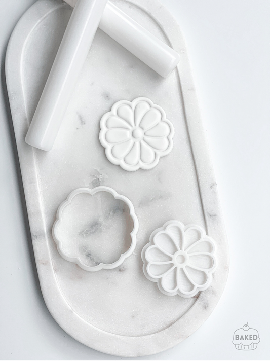 Esme Flower Cookie Stamp and Cutter