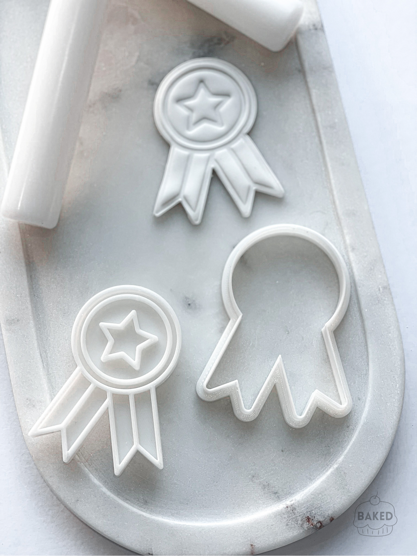 Achievement Ribbon Cookie Stamp and Cutter