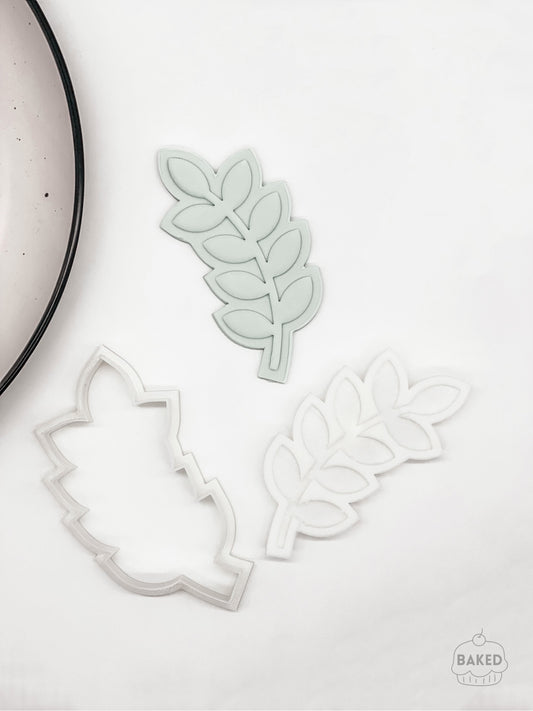 Leaf Branch 'Burst' Cookie Stamp and Cutter