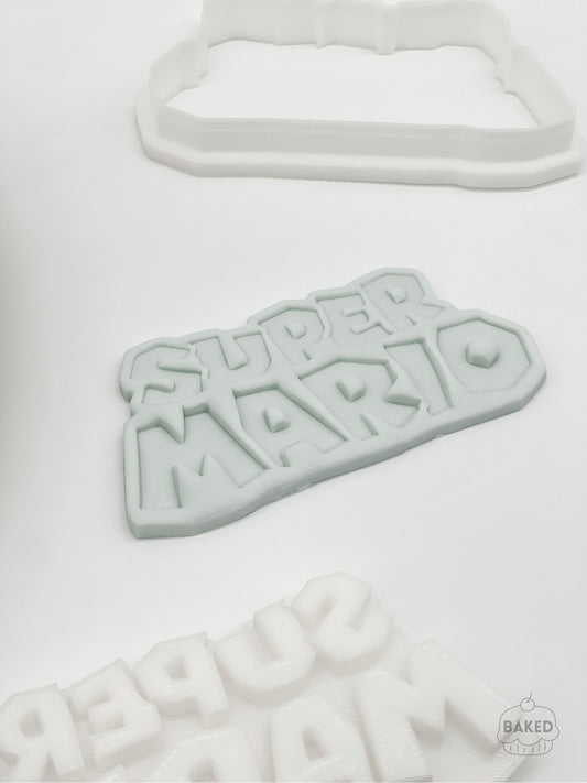 Super Mario Logo Cookie Stamp and Cutter