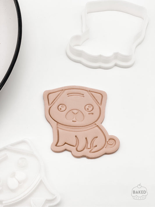 Pug Cookie Stamp and Cutter