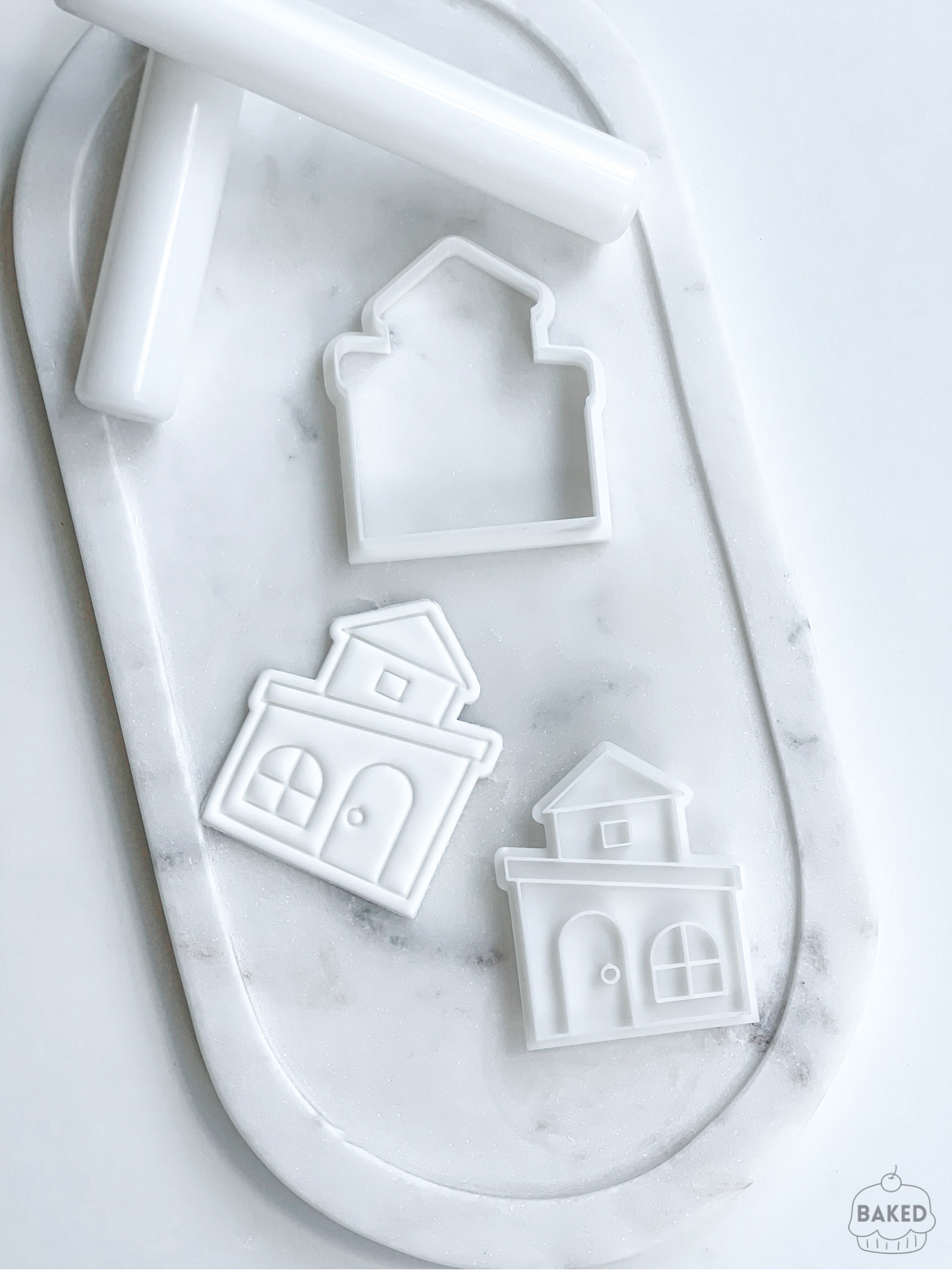 Double Storey House Cookie Stamp and Cutter