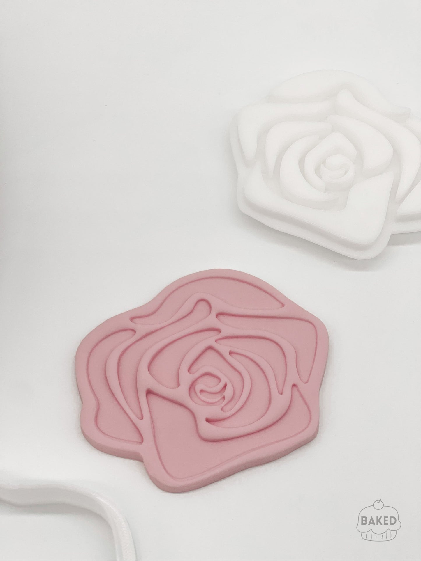 Rose Petal 'Burst' Cookie Stamp and Cutter