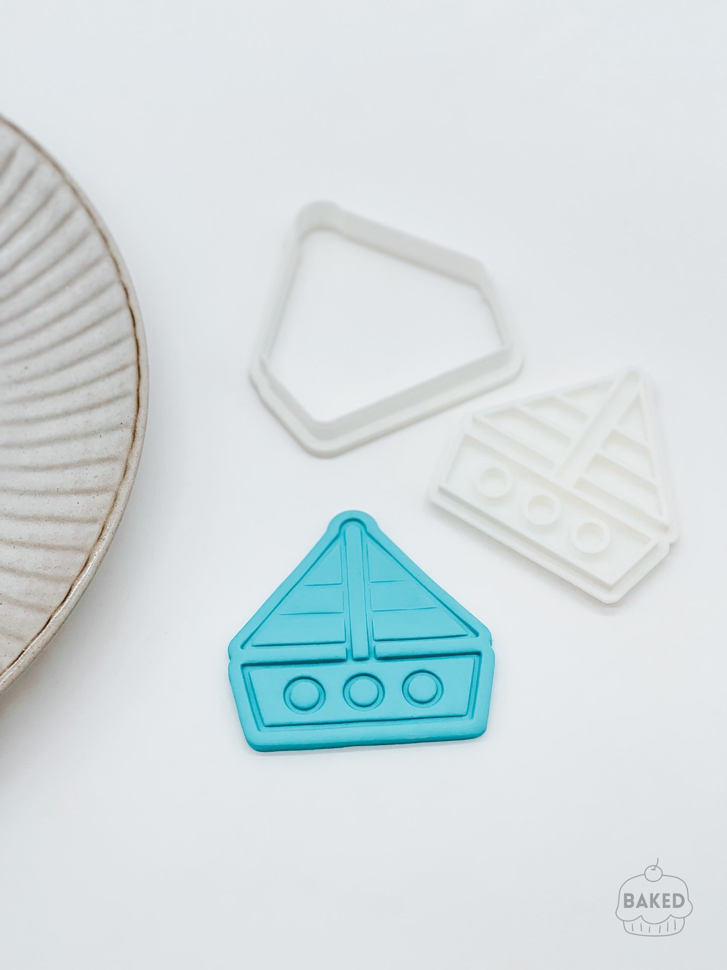 Sail Boat Cookie Stamp and Cutter