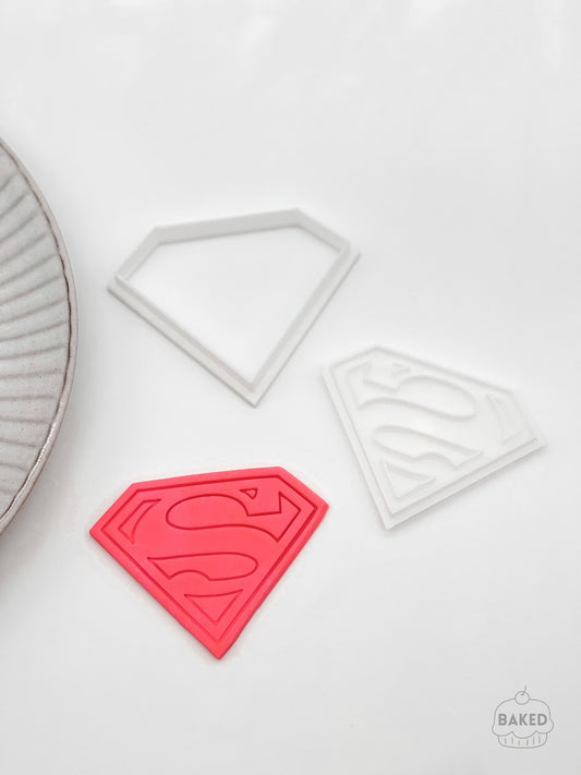 Superman Symbol Cookie Stamp and Cutter