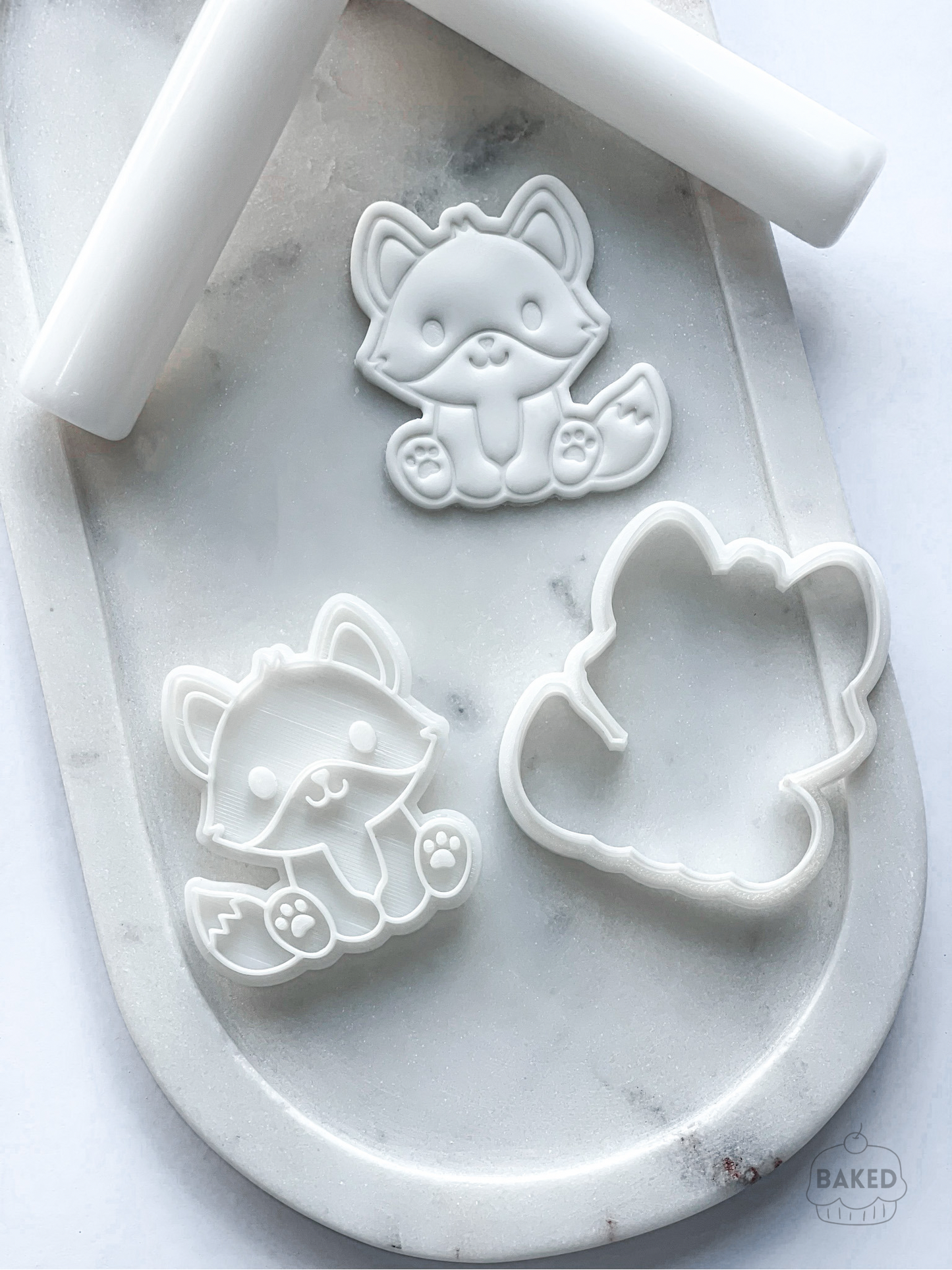 Baby Fox Cookie Stamp and Cutter