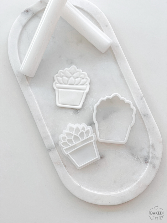 Succulent Cookie Stamp and Cutter