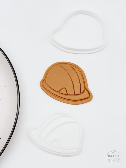 Construction Hat Cookie Stamp and Cutter