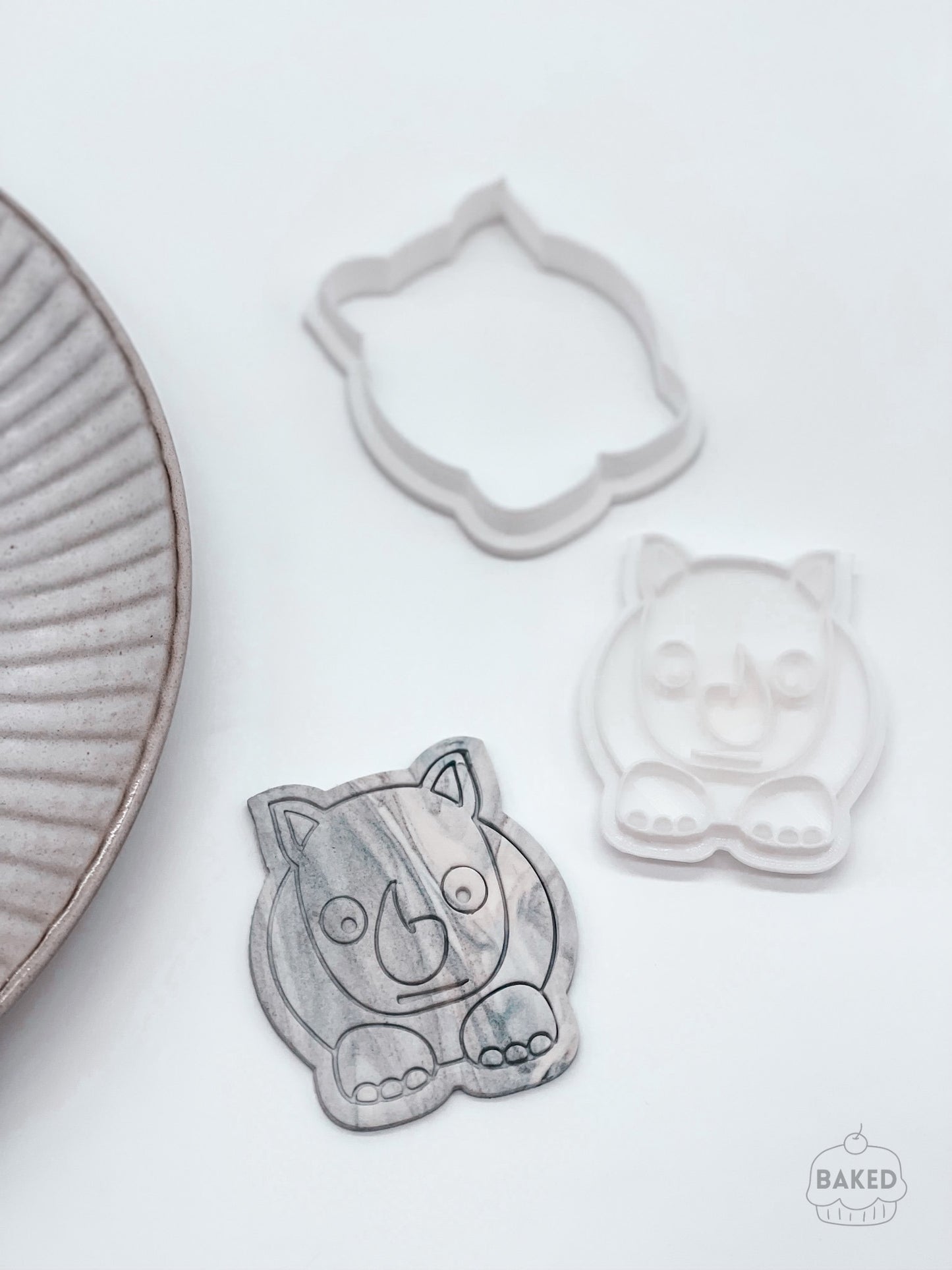 Rhino Cookie Stamp and Cutter