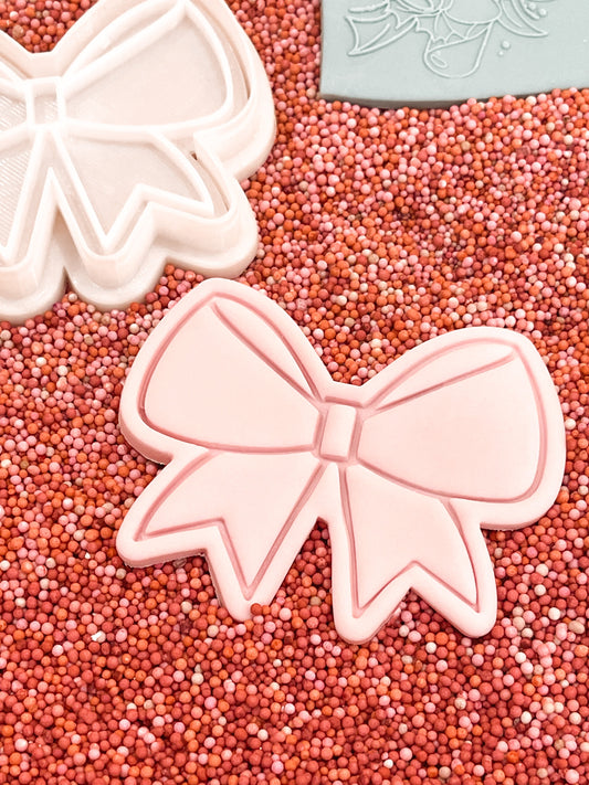 Christmas Bow Cookie Stamp and Cutter