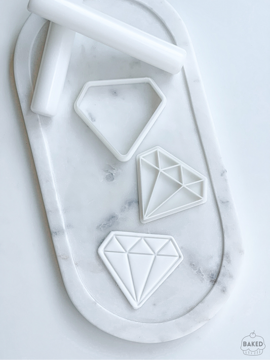 Diamond Cookie Stamp and Cutter