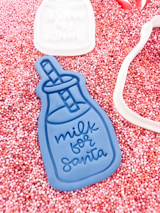 Milk for Santa Cookie Stamp and Cutter