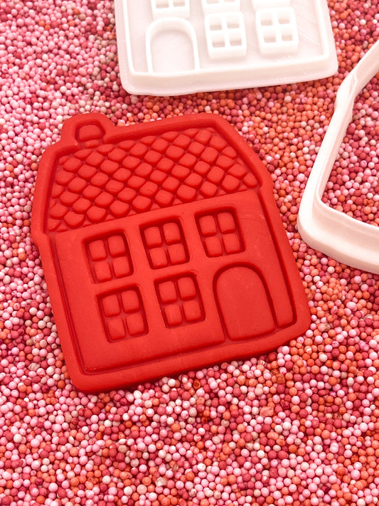 Gingerbread House Cookie Stamp and Cutter